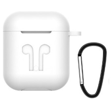 Защитный силиконовый чехол для наушников AirPods 1/2 с карабином