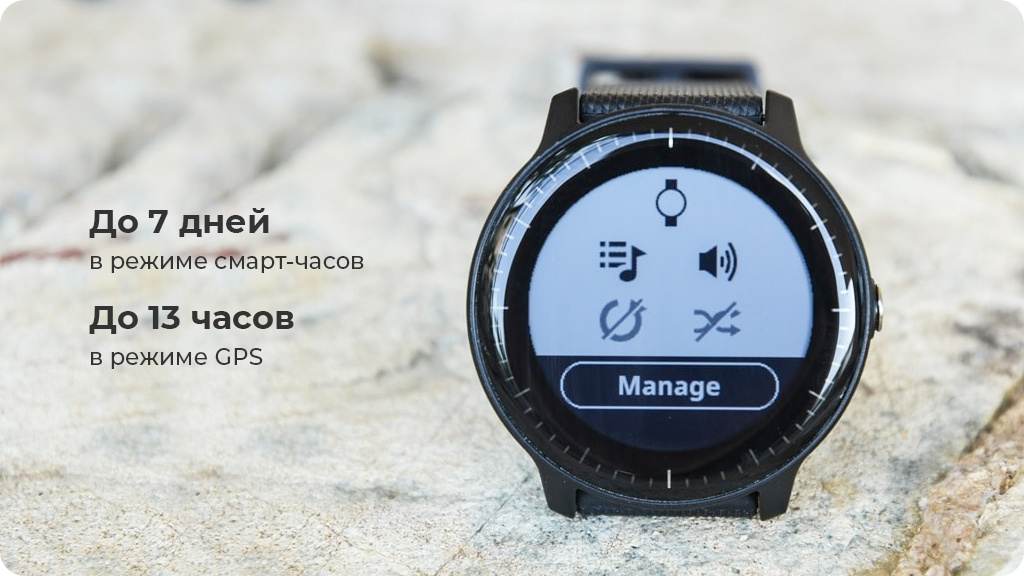 Умные часы Garmin Vivoactive 3 Черные